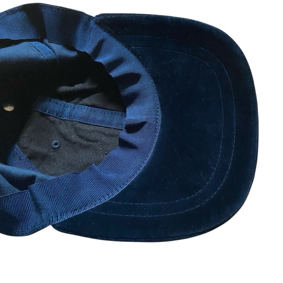 MONCLER Navy Logo Patch Velvet Baseball Cap Hat One Size - Picture 13 of 15
